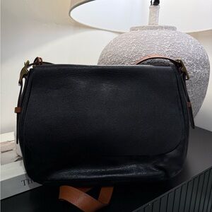 Fossil Black Leather Crossbody Bag